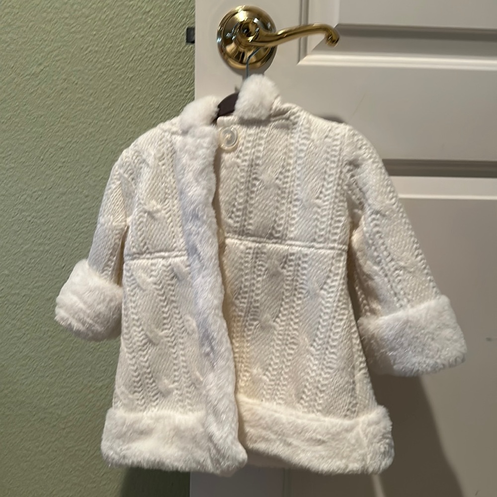 COPY - White pea coat with hoodie